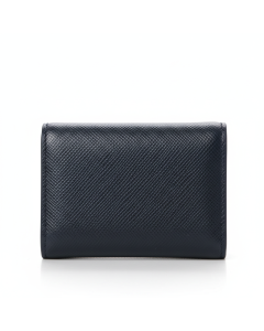 Portefeuille compact en cuir saffiano Mini