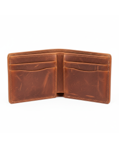 Portefeuille homme en cuir patiné Heritage - Cognac