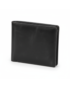 Portefeuille homme en cuir patiné Heritage - Noir