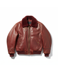 Fliegerjacke aus gealtertem Leder Vintage