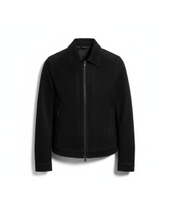 Blouson en daim souple Seventies - Noir - XS