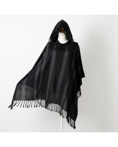 Poncho de plage en coton léger Mare - Noir - M