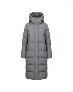 Doudoune longue cocooning Polaire - Gris chiné - M