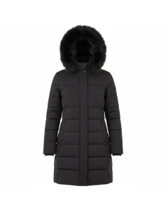 Parka matelassée à capuche fourrure Siberia - Noir - XL