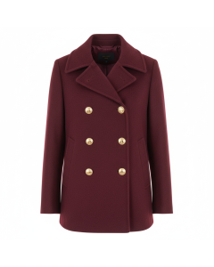 Caban court double boutonnage Marine - Bordeaux - S