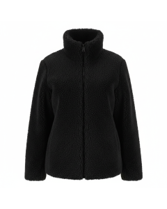Manteau teddy en fausse fourrure Sherpa - Noir - M