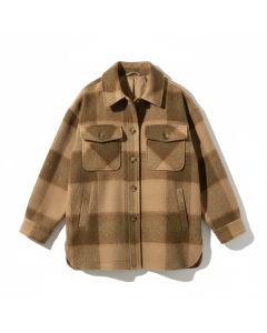 Veste surchemise épaisse en laine Shacket