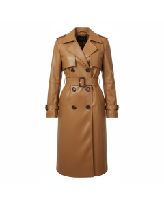 Trench en cuir vegan Audace - Kaki - L