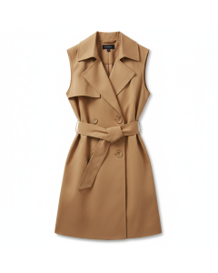 Trench sans manches gilet long Chic