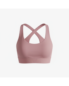 Brassière croisée dos ouvert Open Back - Rose poudré - S