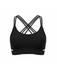 Brassière bandes croisées Bold - Noir - S