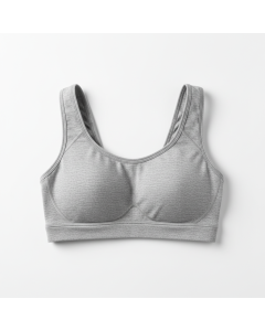 Brassière coton bio doux Active Eco - Gris chiné - M