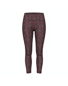 Legging 7/8 à motif géométrique Dynamic - Bordeaux - XS