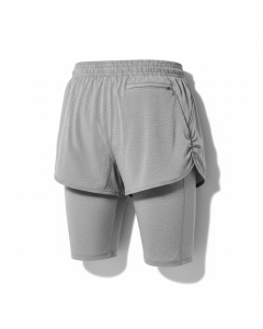 Short running 2-en-1 avec cuissard intégré Sprint - Gris chiné - L