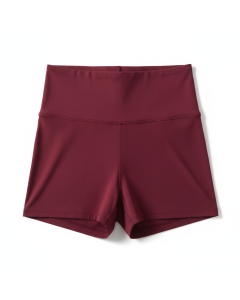 Short yoga taille rabattable Flow - Bordeaux - S