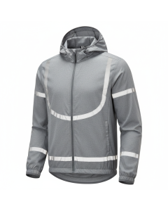 Veste running réfléchissante Night Runner - Gris chiné - XXL