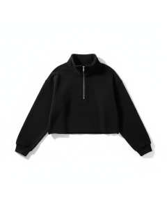 Sweat crop zippé Pilates Studio - Noir - L