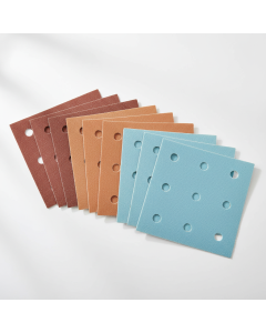 Lot 12 feuilles abrasives 1/3 93 x 185 mm assorties