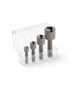 4-piece diamond tile drill set 6-12 mm