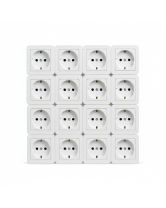 Single socket outlet 16 A white VoltSafe (pack of 10)