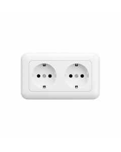 Double socket outlet 16 A white VoltSafe