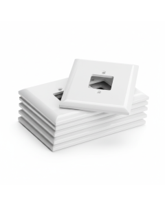 Double faceplate white VoltSafe (pack of 5)