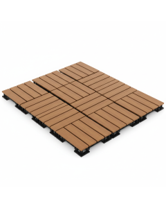 Dalle terrasse composite bois naturel 30x30 cm (lot de 11 = 1 m²)
