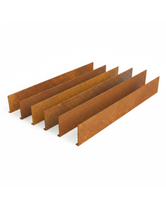 Corten steel garden edging 100x20 cm (pack of 5)