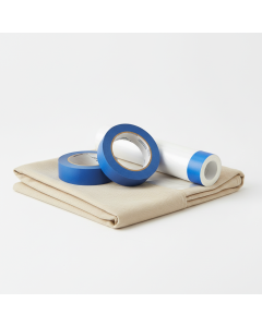 Complete painter's masking kit (sheet + tapes + film)