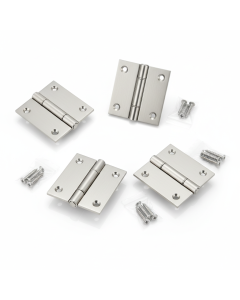 Door hinges 100x70 mm brushed stainless (set of 4) FixMaster