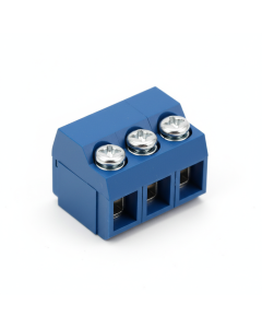 Screw terminal block 3-way 5.08mm pitch blue — 300V 16A