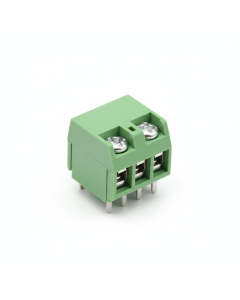 Screw terminal block 2-way 3.81mm pitch green — 300V 10A