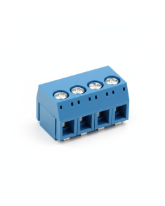Screw terminal block 4-way 5.08mm pitch blue — 300V 16A