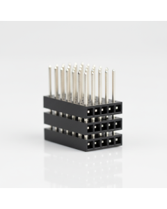 Stackable female connectors 10 pins 2.54mm pitch 11mm height