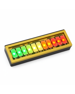 Barre LED 10 segments bicolore rouge/vert bargraph - Jaune - 10mm