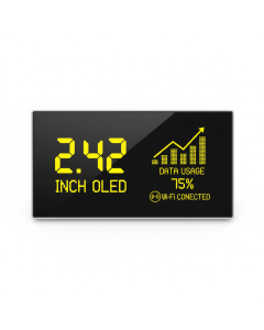 2.42" SPI 128×64 Monochrome Yellow OLED Display — SSD1309
