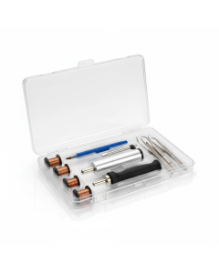Complete Desoldering Kit — pump + braid + flux in case