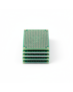 Pack of 5 Double-Sided Perfboards 70×50mm — 2.54mm Pitch