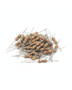 Pack of 100 carbon film resistors 1/4W 5% — assorted values
